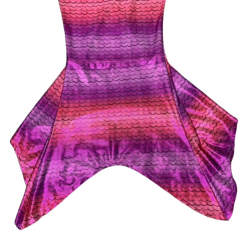 Justice Girls Mermaid Skirt Cover‎ Up Size Medium Shimmer Long Costume Fish Tail